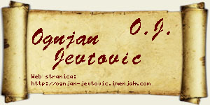 Ognjan Jevtović vizit kartica